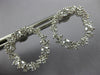 ESTATE 1.39CT DIAMOND 18KT WHITE GOLD 3D CLUSTER OPEN CIRCULAR FUN STUD EARRINGS