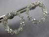 ESTATE 1.39CT DIAMOND 18KT WHITE GOLD 3D CLUSTER OPEN CIRCULAR FUN STUD EARRINGS