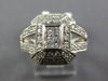 ESTATE .75CT DIAMOND 14KT WHITE GOLD ROUND & PRINCESS FILIGREE PYRAMID FUN RING