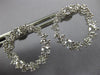 ESTATE 1.39CT DIAMOND 18KT WHITE GOLD 3D CLUSTER OPEN CIRCULAR FUN STUD EARRINGS