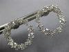 ESTATE 1.39CT DIAMOND 18KT WHITE GOLD 3D CLUSTER OPEN CIRCULAR FUN STUD EARRINGS