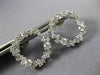 ESTATE 1.39CT DIAMOND 18KT WHITE GOLD 3D CLUSTER OPEN CIRCULAR FUN STUD EARRINGS