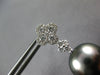 ESTATE .77CT DIAMOND & AAA TAHITIAN PEARL 18K WHITE GOLD FLOWER HANGING EARRINGS
