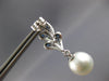 1.60CT DIAMOND & AAA SOUTH SEA PEARL & SAPPHIRE 18KT WHITE GOLD HANGING EARRINGS