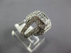 ESTATE .75CT DIAMOND 14KT WHITE GOLD ROUND & PRINCESS FILIGREE PYRAMID FUN RING