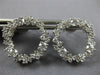 ESTATE 1.39CT DIAMOND 18KT WHITE GOLD 3D CLUSTER OPEN CIRCULAR FUN STUD EARRINGS