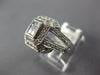 ESTATE .75CT DIAMOND 14KT WHITE GOLD ROUND & PRINCESS FILIGREE PYRAMID FUN RING