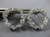 ESTATE 1.39CT DIAMOND 18KT WHITE GOLD 3D CLUSTER OPEN CIRCULAR FUN STUD EARRINGS