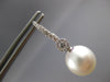 .37CT DIAMOND & AAA SOUTH SEA PEARL 18K WHITE GOLD 3D LEVERBACK HANGING EARRINGS