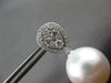 ESTATE LARGE .81CT DIAMOND & AAA SOUTH SEA PEARL 18K WHITE GOLD HANGING EARRINGS