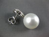 ESTATE LARGE .81CT DIAMOND & AAA SOUTH SEA PEARL 18K WHITE GOLD HANGING EARRINGS