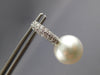 .78CT DIAMOND & AAA SOUTH SEA PEARL 18KT WHITE GOLD 3D HUGGIE HANGING EARRINGS