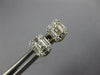 .64CT DIAMOND 18K YELLOW GOLD 3D ROUND & BAGUETTE SQUARE INVISIBLE STUD EARRINGS
