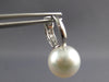 .78CT DIAMOND & AAA SOUTH SEA PEARL 18KT WHITE GOLD 3D HUGGIE HANGING EARRINGS