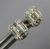 .64CT DIAMOND 18K YELLOW GOLD 3D ROUND & BAGUETTE SQUARE INVISIBLE STUD EARRINGS