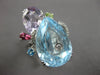 EXTRA LARGE 19.46CT DIAMOND & AAA MULTI GEM 18K WHITE GOLD MULTI SHAPE FUN RING