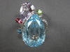 EXTRA LARGE 19.46CT DIAMOND & AAA MULTI GEM 18K WHITE GOLD MULTI SHAPE FUN RING