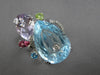 EXTRA LARGE 19.46CT DIAMOND & AAA MULTI GEM 18K WHITE GOLD MULTI SHAPE FUN RING