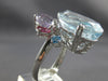 EXTRA LARGE 19.46CT DIAMOND & AAA MULTI GEM 18K WHITE GOLD MULTI SHAPE FUN RING