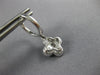 1.37CT DIAMOND 18KT WHITE GOLD 3D CLASSIC 4 LEAF CLOVER FLOWER HANGING EARRINGS