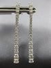 1.05CT DIAMOND 18KT WHITE GOLD 3D CLASSIC JOURNEY BAR FLEXIBLE HANGING EARRINGS