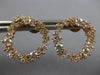 ESTATE 1.39CT DIAMOND 18KT ROSE GOLD 3D CLUSTER OPEN CIRCULAR FUN STUD EARRINGS