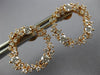 ESTATE 1.39CT DIAMOND 18KT ROSE GOLD 3D CLUSTER OPEN CIRCULAR FUN STUD EARRINGS