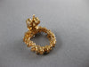 ESTATE 1.39CT DIAMOND 18KT ROSE GOLD 3D CLUSTER OPEN CIRCULAR FUN STUD EARRINGS