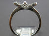 ESTATE WIDE .74CT DIAMOND 18KT WHITE GOLD 3D STAR OF DAVID FLOWER FUN RING