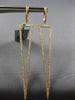 ESTATE LARGE 1.02CT DIAMOND 18KT ROSE GOLD ELONGATED TRIANGULAR HANGING EARRINGS