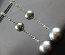 1.70CT DIAMOND & AAA TAHITIAN PEARL 18KT WHITE GOLD BY THE YARD HANGING EARRINGS