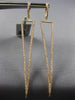 ESTATE LARGE 1.02CT DIAMOND 18KT ROSE GOLD ELONGATED TRIANGULAR HANGING EARRINGS