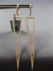 ESTATE LARGE 1.02CT DIAMOND 18KT ROSE GOLD ELONGATED TRIANGULAR HANGING EARRINGS