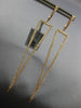 ESTATE LARGE 1.02CT DIAMOND 18KT ROSE GOLD ELONGATED TRIANGULAR HANGING EARRINGS