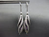 ESTATE 6.72CT DIAMOND & AAA AMETHYST 18KT WHITE GOLD MULTI WAVE HANGING EARRINGS
