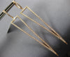 ESTATE LARGE 1.02CT DIAMOND 18KT ROSE GOLD ELONGATED TRIANGULAR HANGING EARRINGS