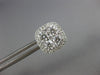 ESTATE LARGE 1.83CT DIAMOND 18KT WHITE GOLD 3D CLUSTER SQUARE HALO STUD EARRINGS