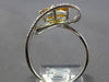 1.37CT DIAMOND & AAA CITRINE 14KT WHITE GOLD CUSHION & ROUND LOVE KNOT FUN RING