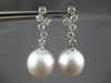 LARGE 1.05CT DIAMOND & AAA SOUTH SEA PEARL 18KT WHITE GOLD 3D HANGING EARRINGS