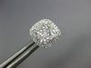 ESTATE LARGE 1.83CT DIAMOND 18KT WHITE GOLD 3D CLUSTER SQUARE HALO STUD EARRINGS