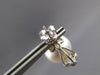 LARGE .30CT DIAMOND & AAA SOUTH SEA PEARL 18K WHITE GOLD 3D FLORAL STUD EARRINGS