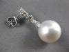 LARGE 1.05CT DIAMOND & AAA SOUTH SEA PEARL 18KT WHITE GOLD 3D HANGING EARRINGS