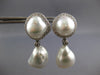 EXTRA LARGE 1.65CT DIAMOND & AAA SOUTH SEA PEARL 18K WHITE GOLD CLIP ON EARRINGS