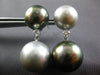 .28CT DIAMOND & AAA GREY & BLACK TAHITIAN PEARL 18KT WHITE GOLD HANGING EARRINGS