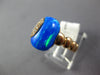 ESTATE .16CT DIAMOND & AAA OPAL 14KT ROSE GOLD 3D CLUSTER SQUARE FUN LOVE RING
