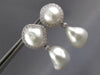 EXTRA LARGE 1.65CT DIAMOND & AAA SOUTH SEA PEARL 18K WHITE GOLD CLIP ON EARRINGS