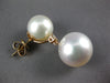 ESTATE LARGE .28CT DIAMOND & AAA SOUTH SEA PEARL 18KT ROSE GOLD HANGING EARRINGS