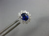 1.93CT DIAMOND & AAA SAPPHIRE 18KT WHITE GOLD OVAL & ROUND FLOWER STUD EARRINGS