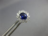 1.93CT DIAMOND & AAA SAPPHIRE 18KT WHITE GOLD OVAL & ROUND FLOWER STUD EARRINGS