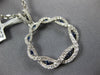 .92CT DIAMOND & AAA SAPPHIRE 18KT WHITE GOLD 3D INFINITY CIRCLE OF LIFE PENDANT